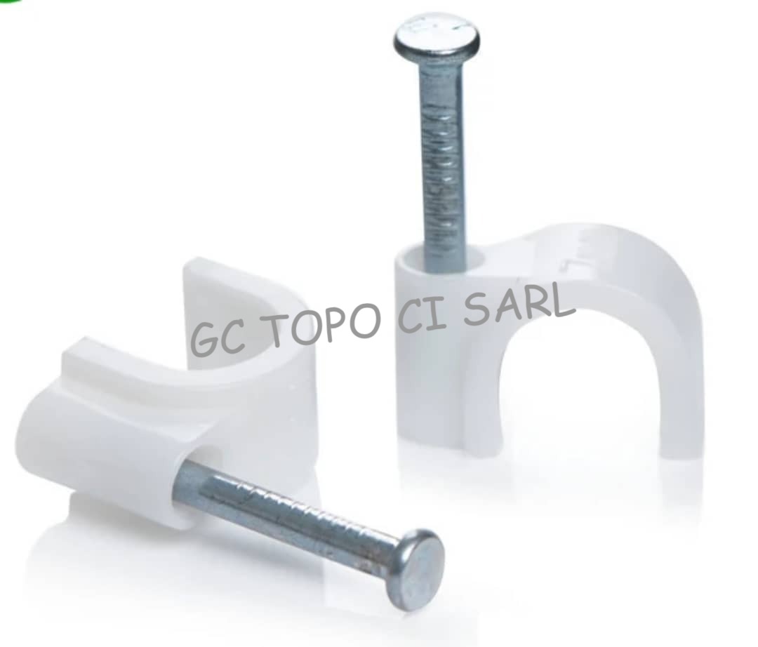 Clips de cable électrique blanc 16mm (Lot de 100 pcs)